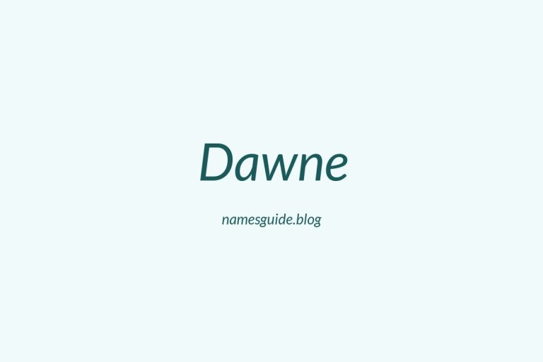 58+ Classic Middle Names for Dawne