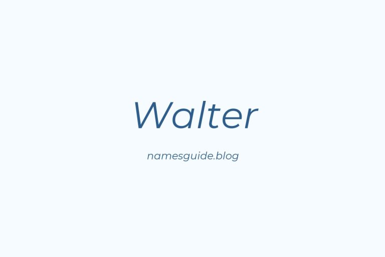 59+ Classic Middle Names for Walter