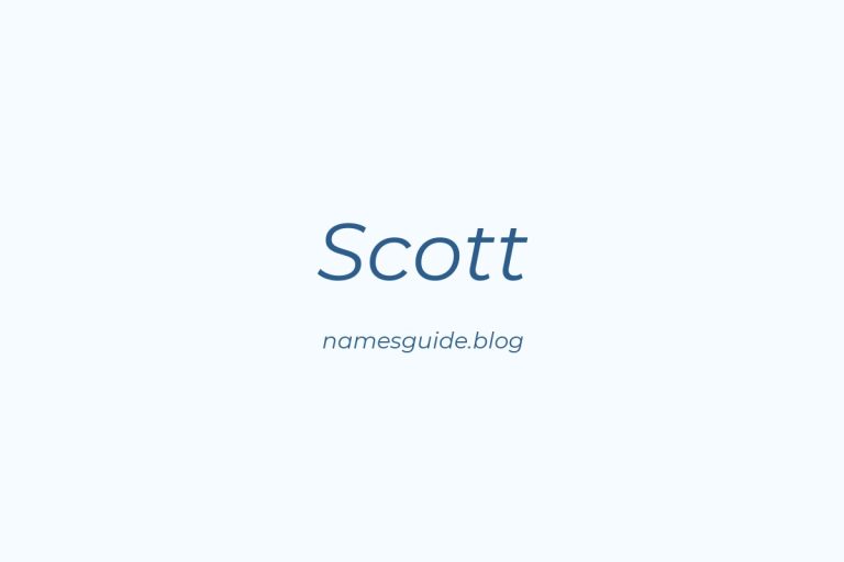 51+ Classic Middle Names for Scott