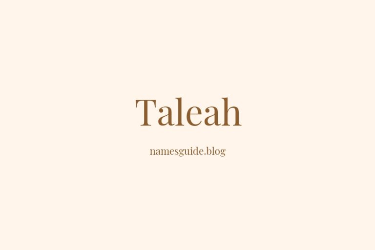 38+ Unique Middle Names for Taleah