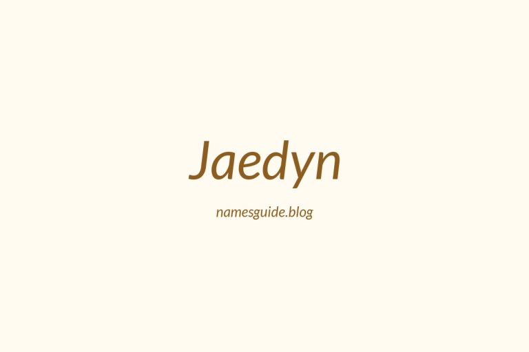 55+ Unique Middle Names for Jaedyn