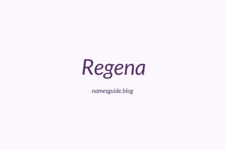 59+ Unique Middle Names for Regena