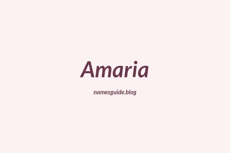 58+ Unique Middle Names for Amaria