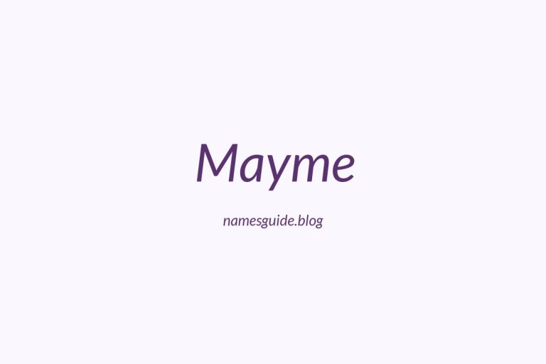 54+ Unique Middle Names for Mayme