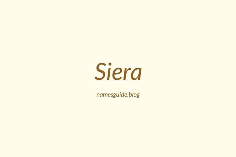59+ Unique Middle Names for Siera
