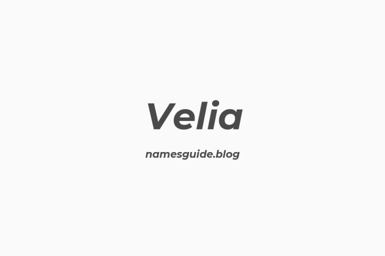 56+ Unique Middle Names for Velia