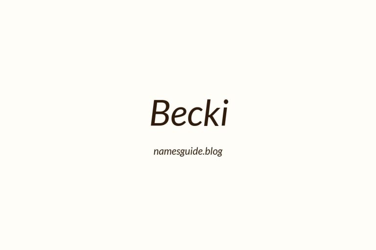 57+ Unique Middle Names for Becki