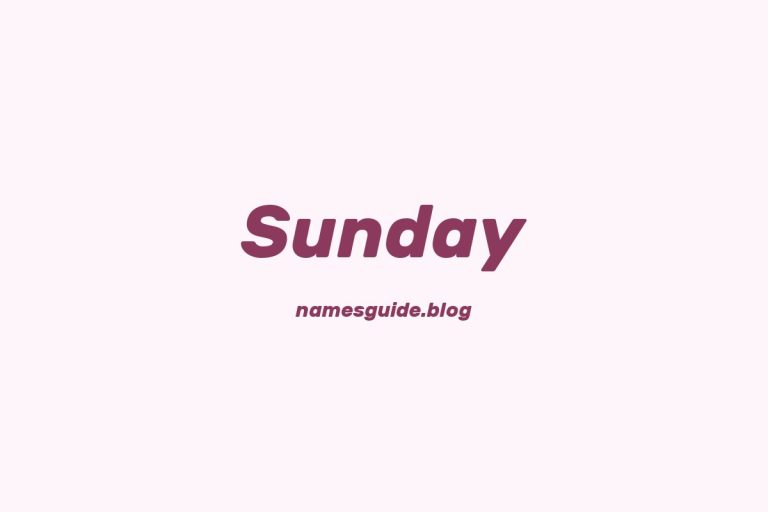40+ Unique Middle Names for Sunday