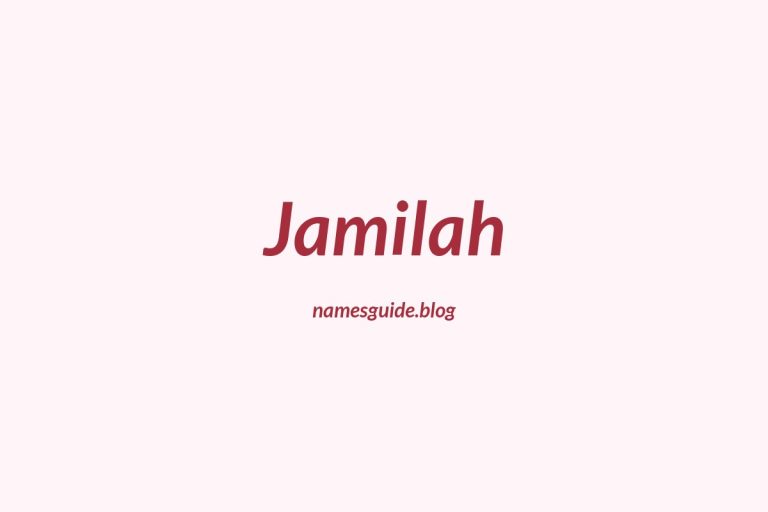 57+ Unique Middle Names for Jamilah