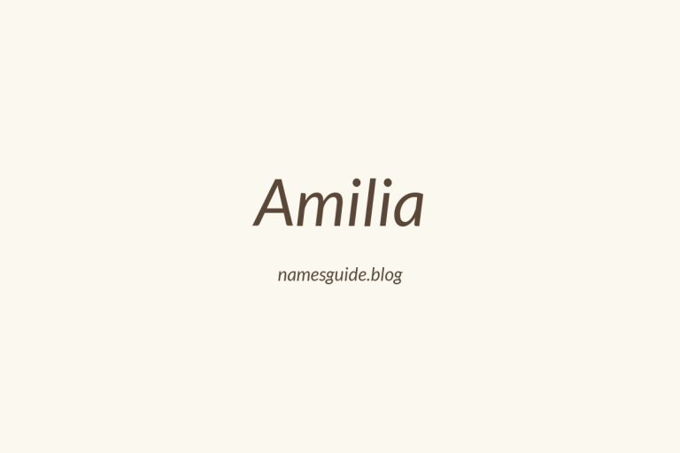 53+ Unique Middle Names for Amilia