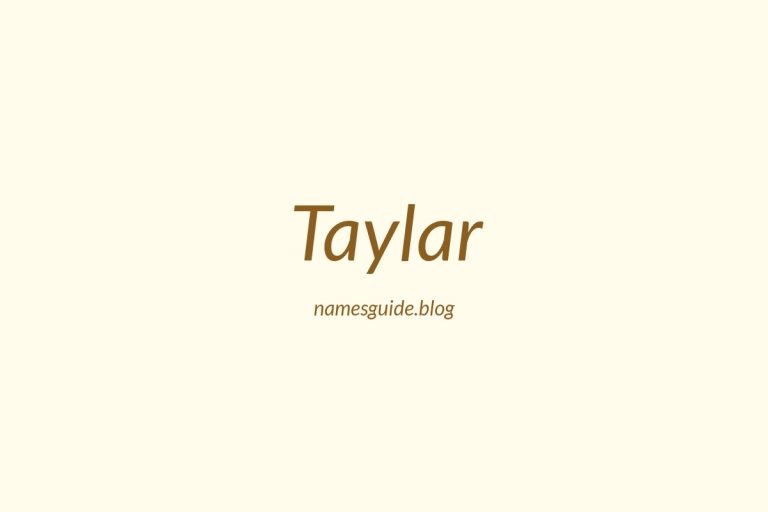 55+ Unique Middle Names for Taylar