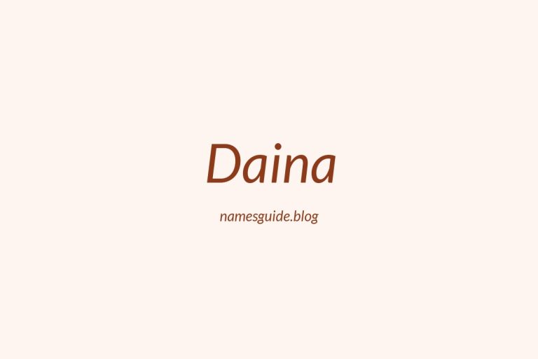 59+ Unique Middle Names for Daina