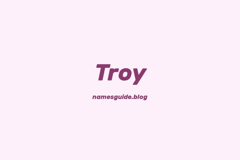 59+ Classic Middle Names for Troy