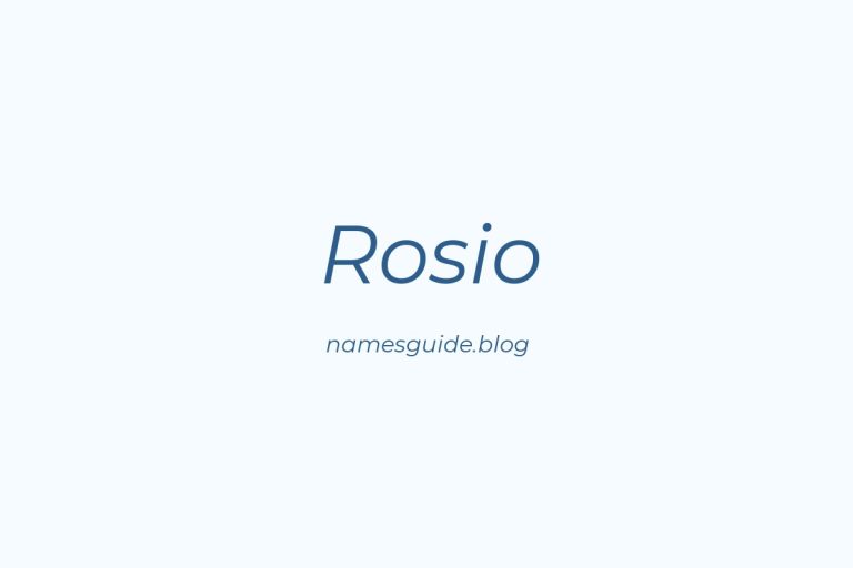 47+ Unique Middle Names for Rosio