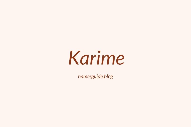 48+ Unique Middle Names for Karime