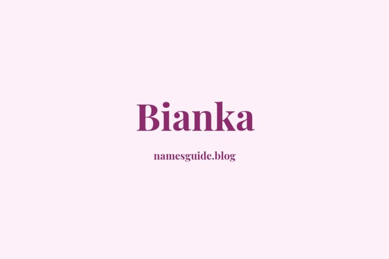 59+ Unique Middle Names for Bianka