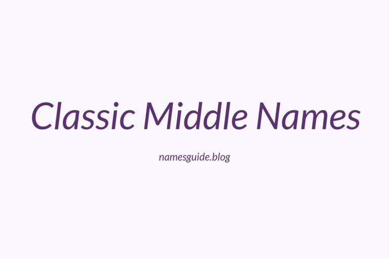62+ Classic Middle Names for Johna