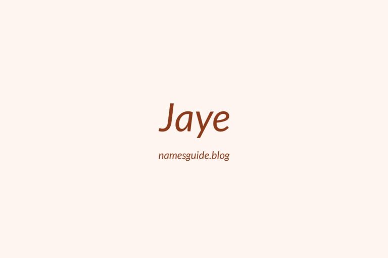 58+ Unique Middle Names for Jaye