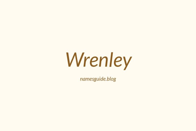 51+ Unique Middle Names for Wrenley