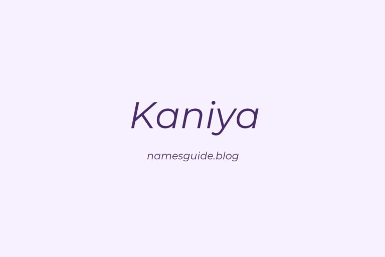 57+ Unique Middle Names for Kaniya