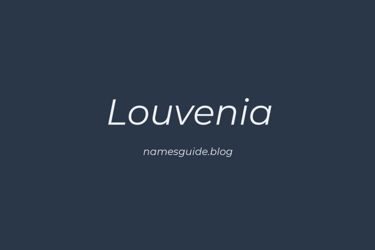 59+ Unique Middle Names for Louvenia