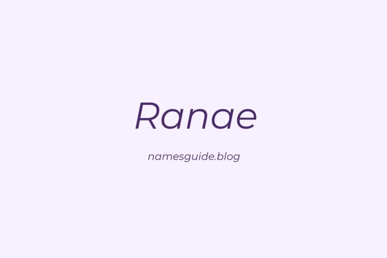 59+ Unique Middle Names for Ranae