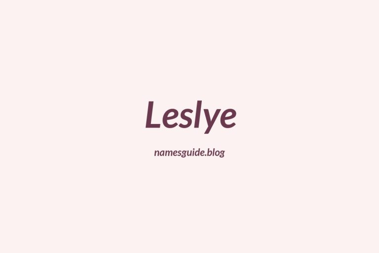 57+ Unique Middle Names for Leslye