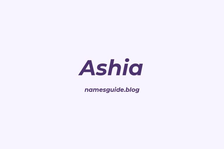 57+ Unique Middle Names for Ashia