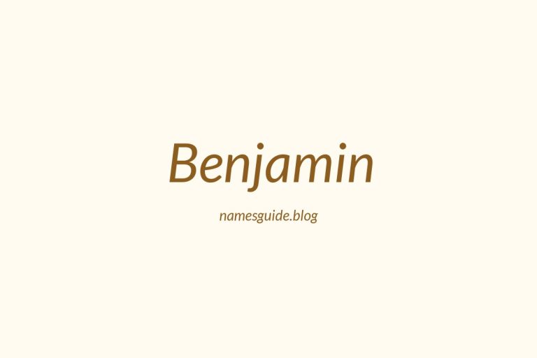 52+ Classic Middle Names for Benjamin