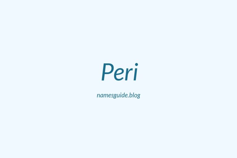 63+ Unique Middle Names for Peri