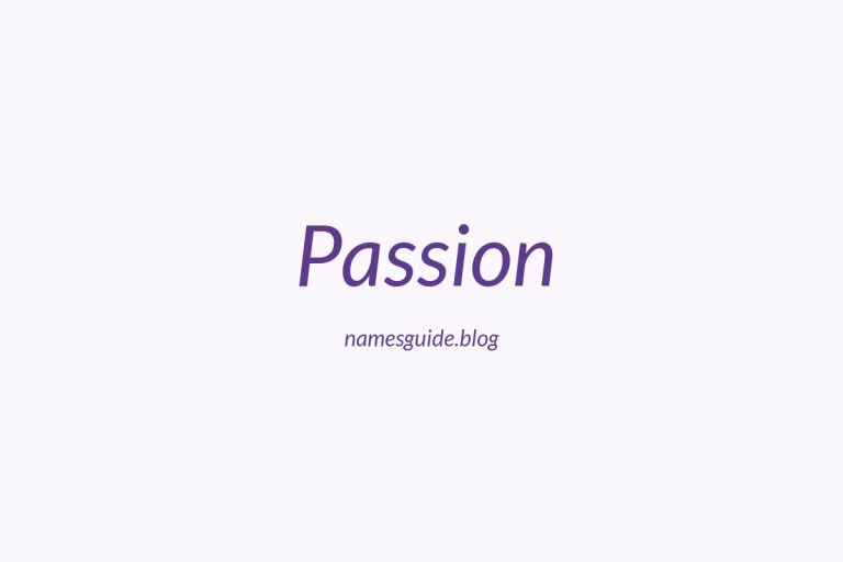 42+ Unique Middle Names for Passion
