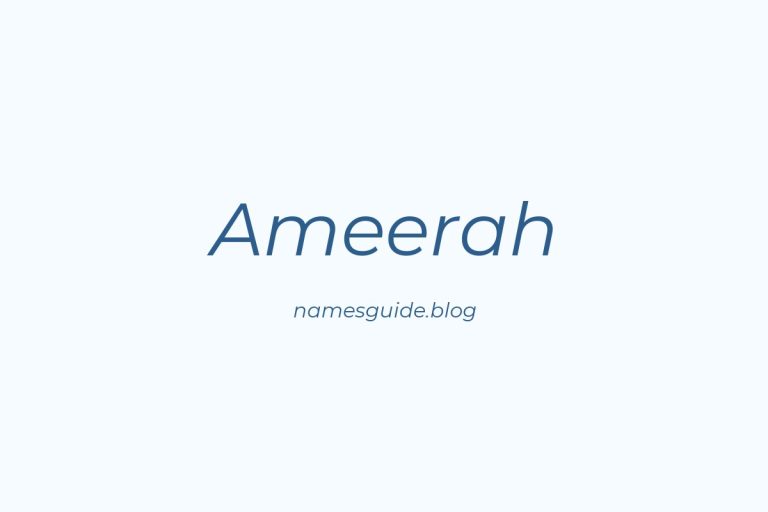 55+ Unique Middle Names for Ameerah