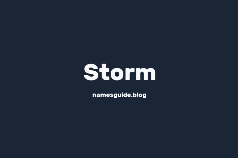 55+ Unique Middle Names for Storm