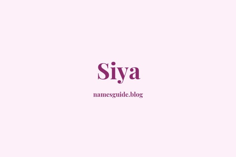 40+ Unique Middle Names for Siya