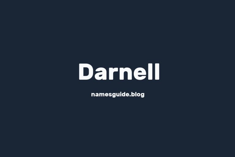 58+ Unique Middle Names for Darnell