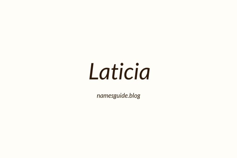 41+ Unique Middle Names for Laticia