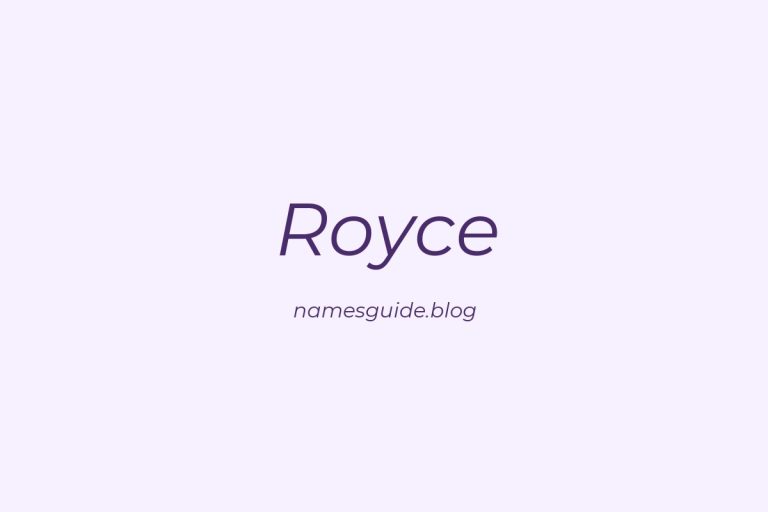 55+ Classic Middle Names for Royce
