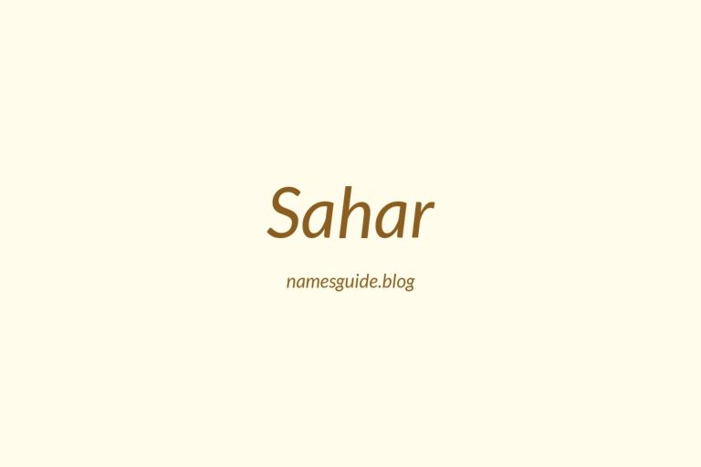 57+ Unique Middle Names for Sahar