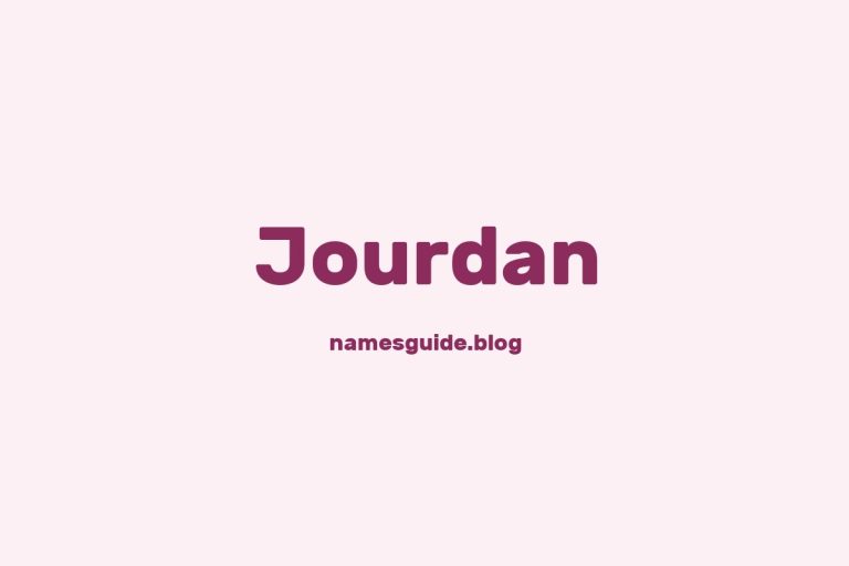 55+ Unique Middle Names for Jourdan