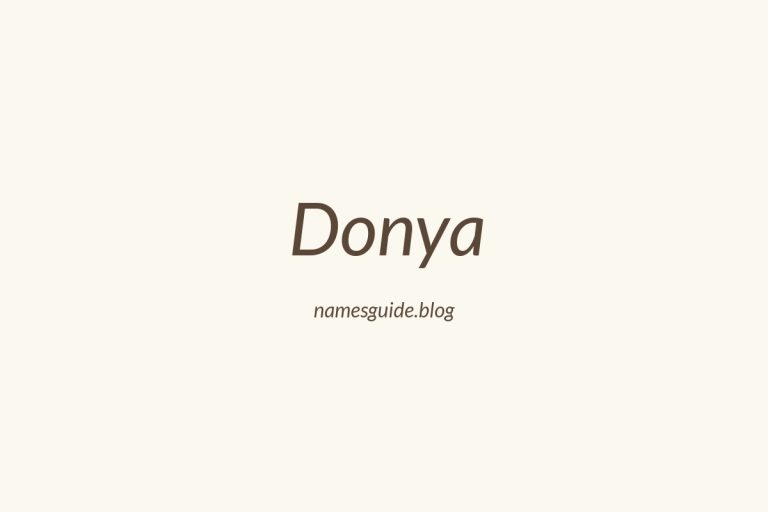 40+ Unique Middle Names for Donya