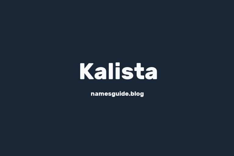 58+ Unique Middle Names for Kalista
