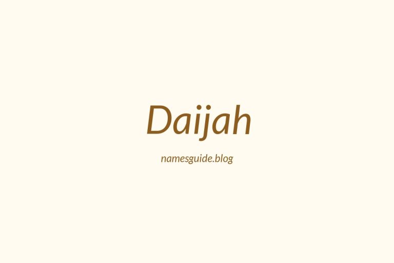 56+ Unique Middle Names for Daijah