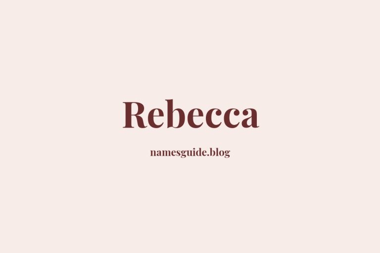 56+ Unique Middle Names for Rebecca