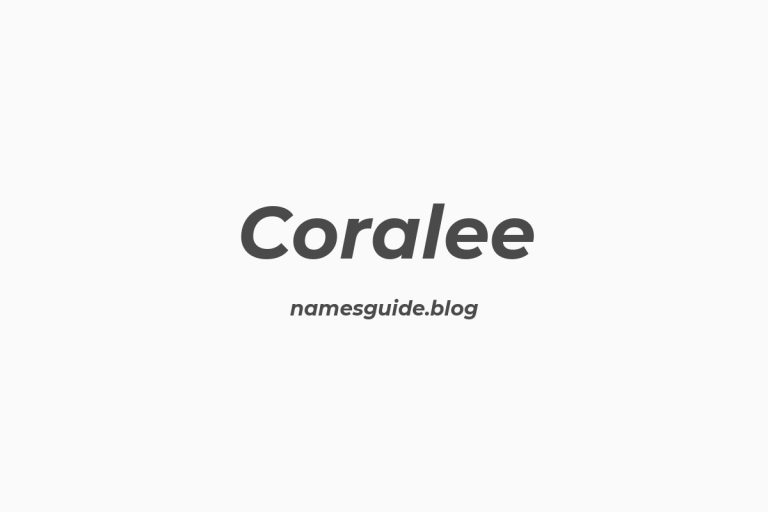 47+ Unique Middle Names for Coralee