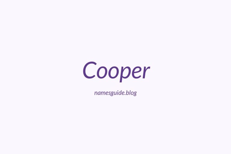 64+ Unique Middle Names for Cooper