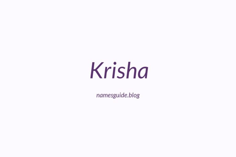 55+ Unique Middle Names for Krisha