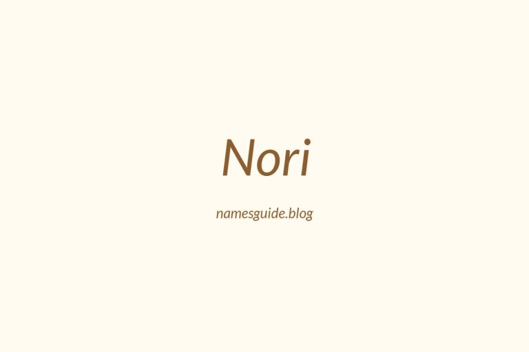 40+ Unique Middle Names for Nori