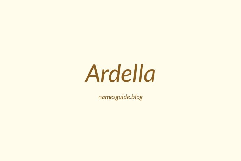 59+ Unique Middle Names for Ardella