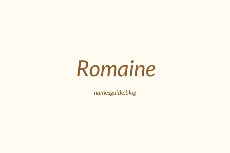 50+ Unique Middle Names for Romaine