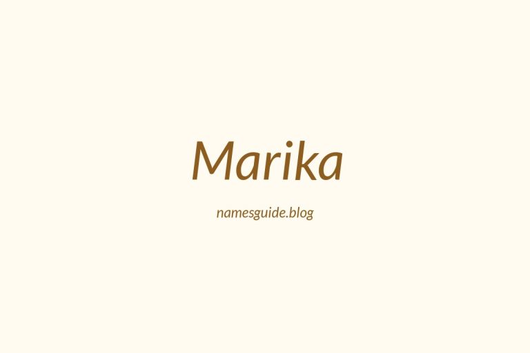 57+ Unique Middle Names for Marika